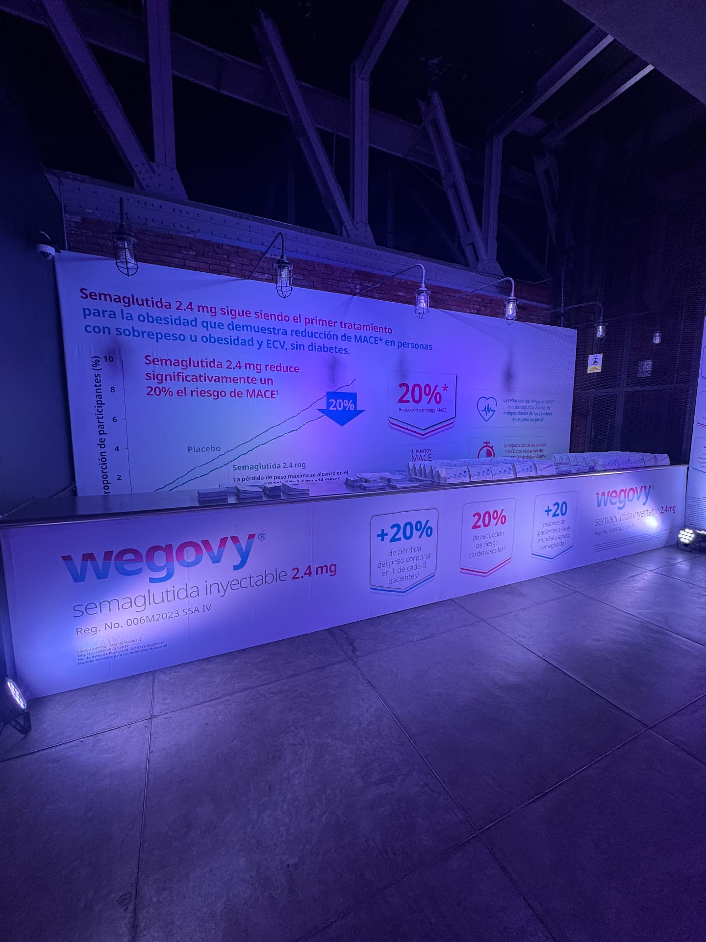 Wegovy — stand informativo de Wegovy