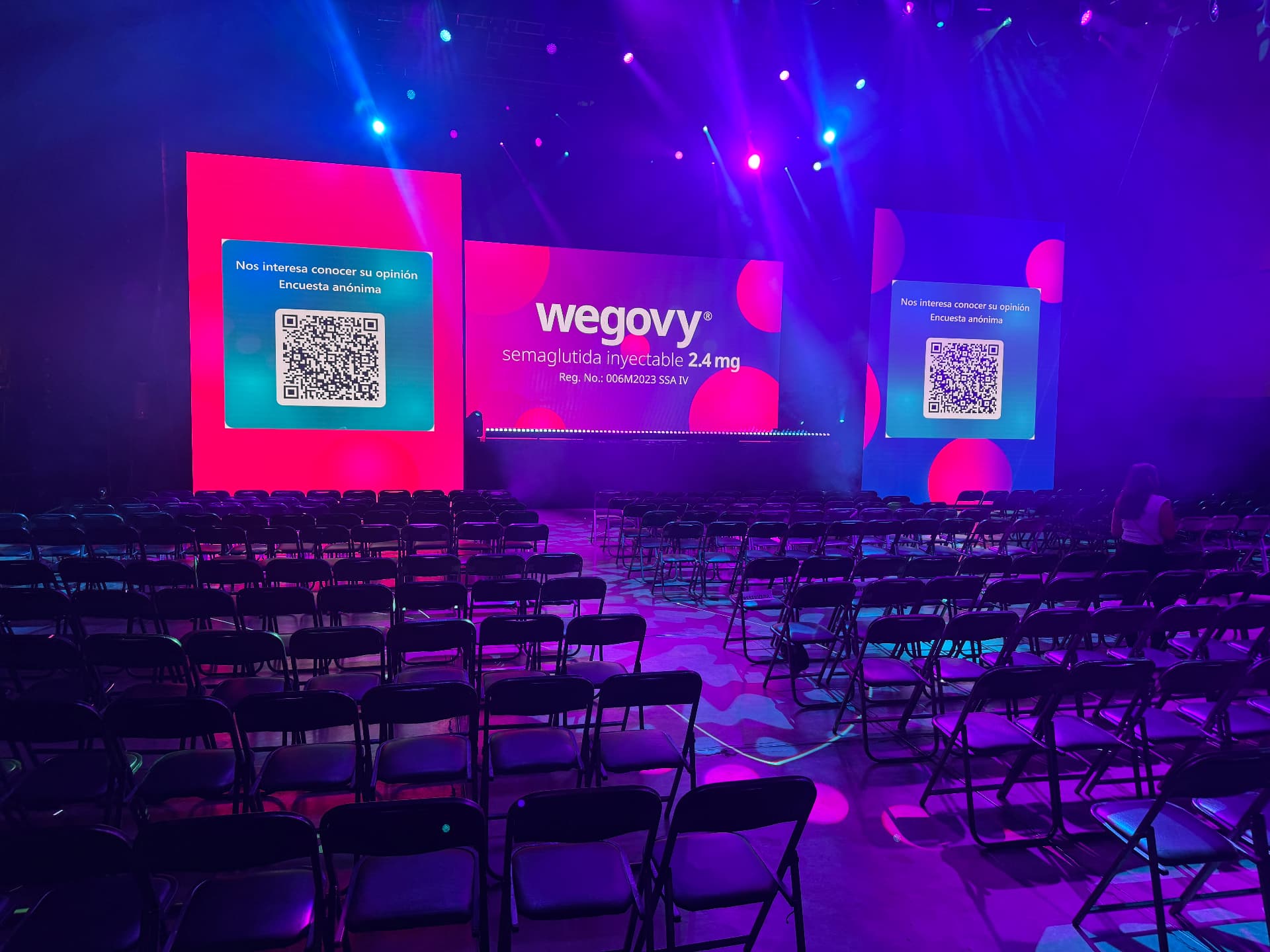 Wegovy — auditorio listo antes del arranque